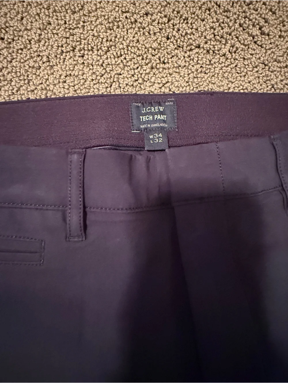 J. Crew Tech Pant Slim Navy Men's Pants 34x32